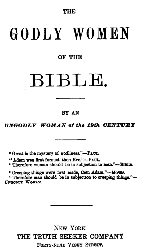 The Godly Women of the Bible